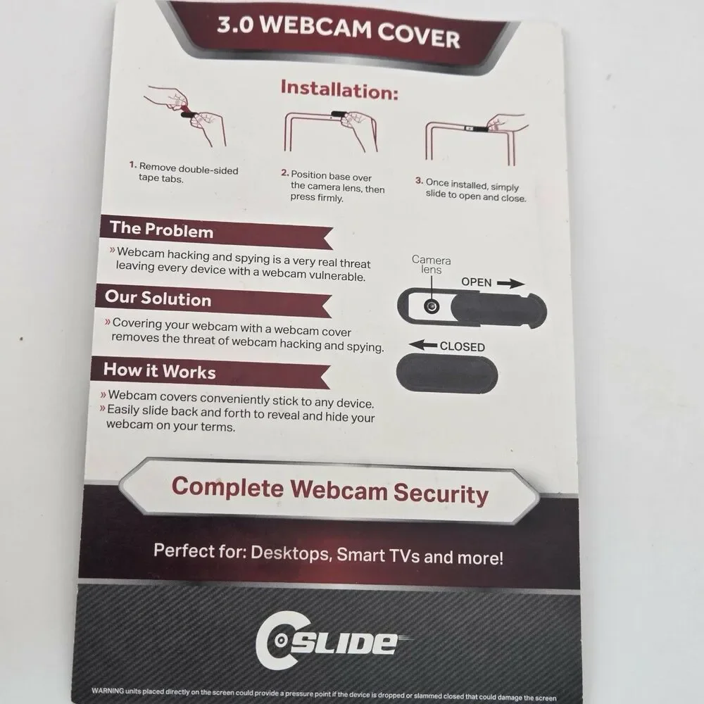 Brand New Sealed Unbranded Webcam Cover Black